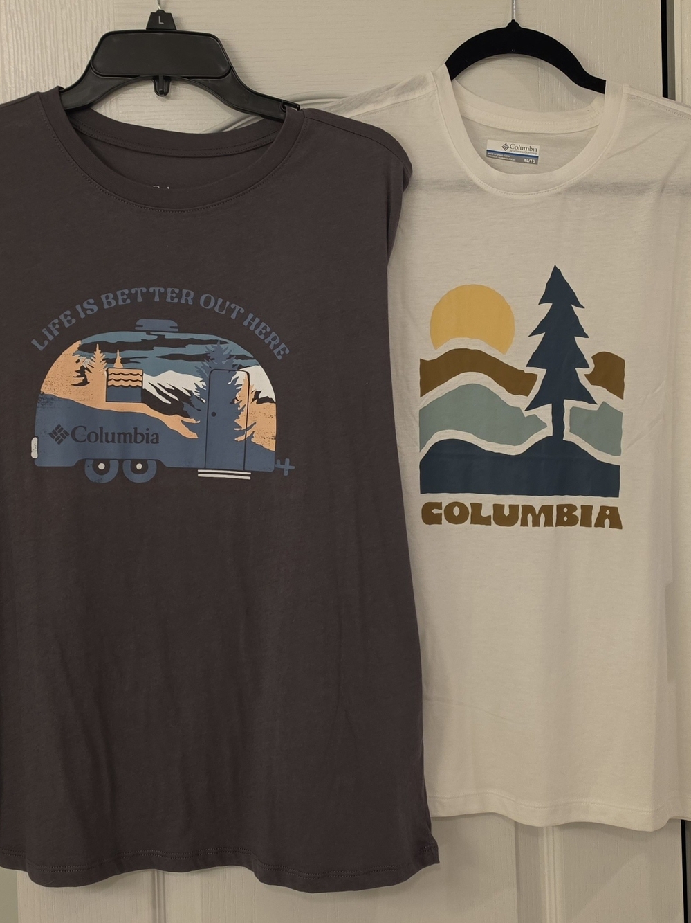 NWT Set Of 2 Columbia Graphic Short-sleeve Tees - 1 Large, 1 XL